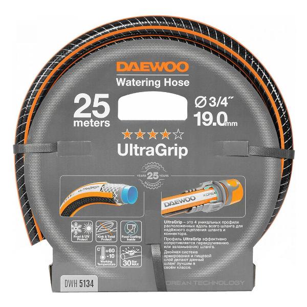 фото Шланг садовый power products ultragrip, 3/4", 25 м (dwh 5134) daewoo