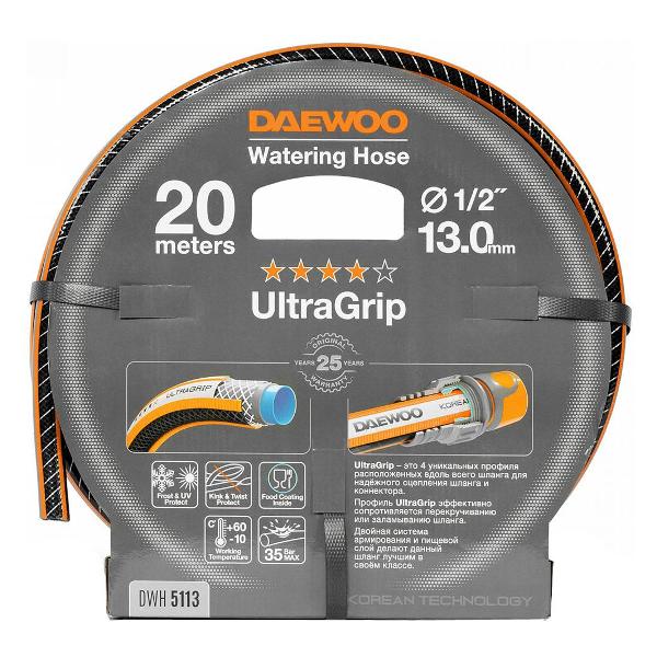 фото Шланг садовый power products ultragrip, 1/2", 20 м (dwh 5113) daewoo