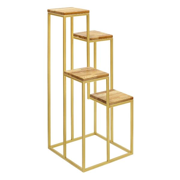 фото Стойка для цветов tori, под 4 кашпо, золотистая (gw-t4-g-100) greenween