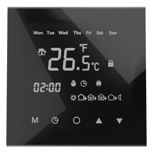 фото Терморегулятор для теплого пола iq thermostat black diamond, программируемый, с сенсорным дисплеем (00407) iqwatt