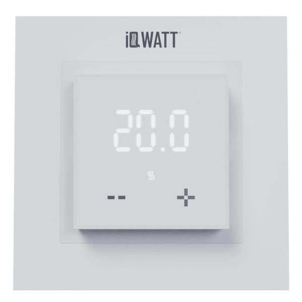 фото Терморегулятор для теплого пола iq thermostat d, с сенсорным дисплеем, не программируемый, белый (00416) iqwatt
