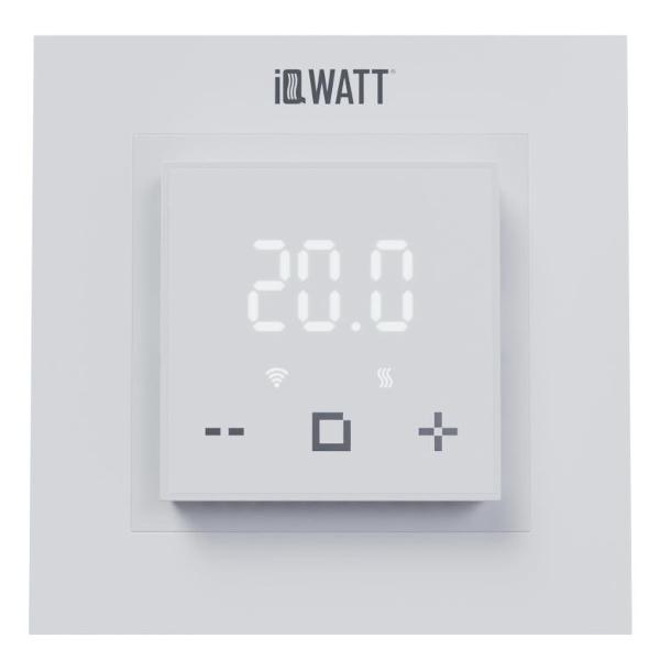 фото Терморегулятор для теплого пола iq thermostat d wi-fi, программируемый, с сенсорным дисплеем, белый (00419) iqwatt
