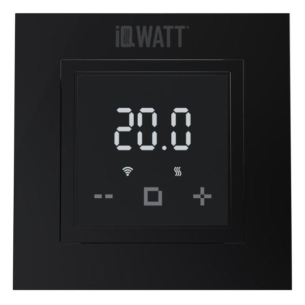 фото Терморегулятор для теплого пола iq thermostat d wi-fi, программируемый, с сенсорным дисплеем, черный (00420) iqwatt