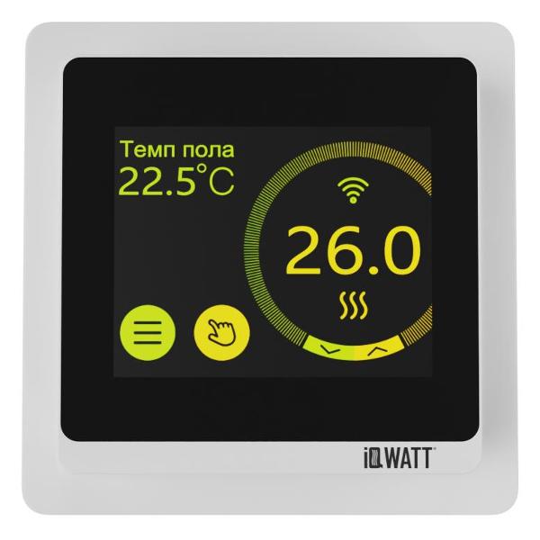 фото Терморегулятор для теплого пола iq thermostat smart heat wifi, программируемый, с голосовым управлением, белый (400110) iqwatt