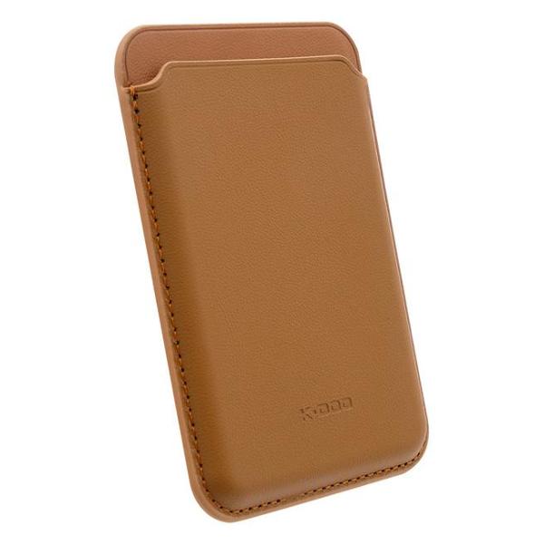 фото Картхолдер magsafe, кожаный для apple iphone 12 mini, коричневый (2037903311320) leather co