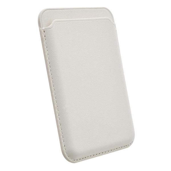 фото Картхолдер magsafe, кожаный для apple iphone 14 plus, белый (2037903312174) leather co