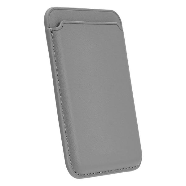 фото Картхолдер magsafe, кожаный для apple iphone 14 pro max titanium grey (2039321510163) leather co