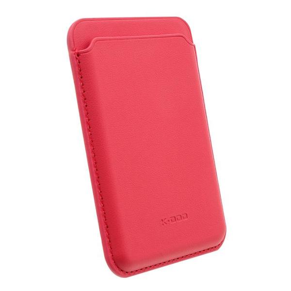 фото Картхолдер magsafe, кожаный для apple iphone 15, красный (2038648429899) leather co