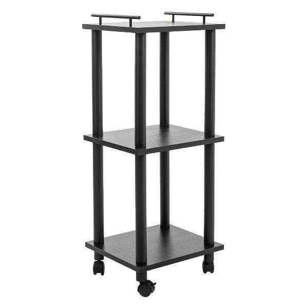 фото Стеллаж 0770/3 340х300к, лдсп, на колесах, черный gastrorag