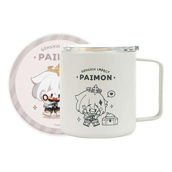 фото Кружка go camping! series paimon, с крышкой и подставкой (gen752) genshin impact