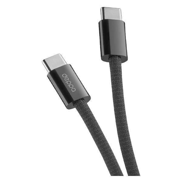 фото Кабель zeus usb-c/usb-c, 1,5m, 5a, 8k60hz black (72548) deppa