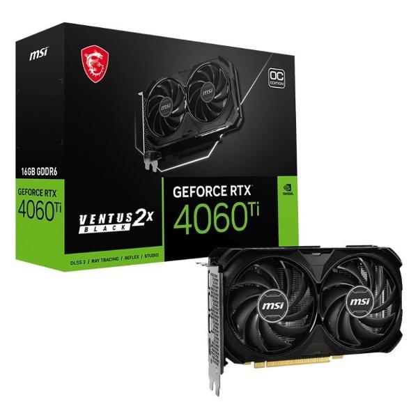 фото Видеокарта geforce rtx 4060 ti ventus 2x black 16g oc msi