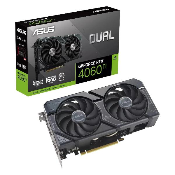 фото Видеокарта dual geforce rtx 4060 ti advanced edition 16gb gddr6 (90yv0jh7-m0na00) asus