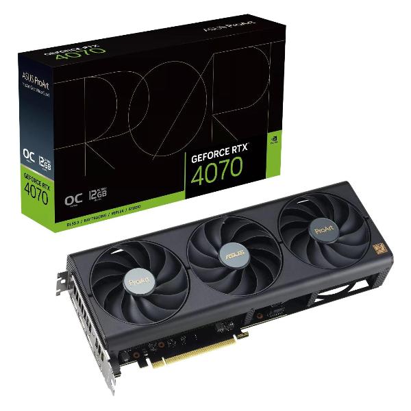 фото Видеокарта proart geforce rtx 4070 oc еdition 12gb gddr6x (90yv0j11-m0na00) asus