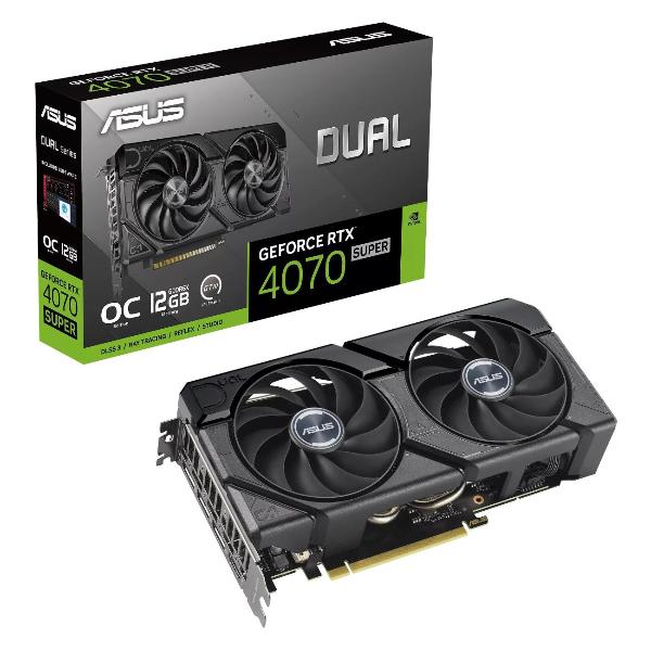 фото Видеокарта dual geforce rtx 4070 super evo oc edition 12gb gddr6x (90yv0kc0-m0na00) asus