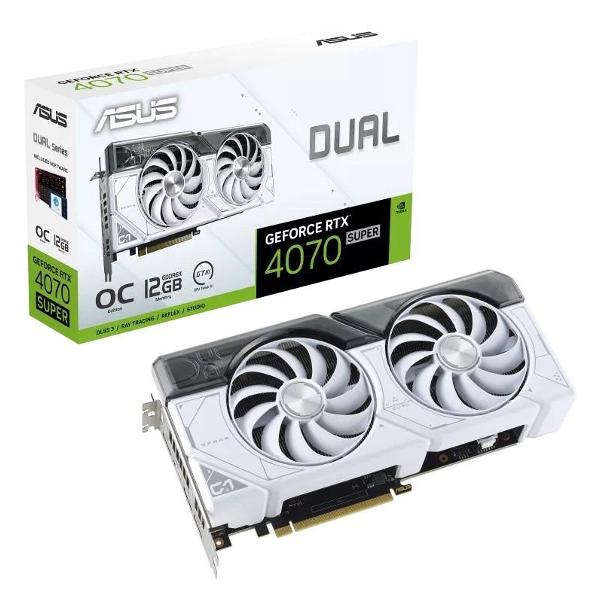 Dual GeForce RTX 4070 Super White OC Edition 12GB GDDR6X (90YV0K84-M0NA00)