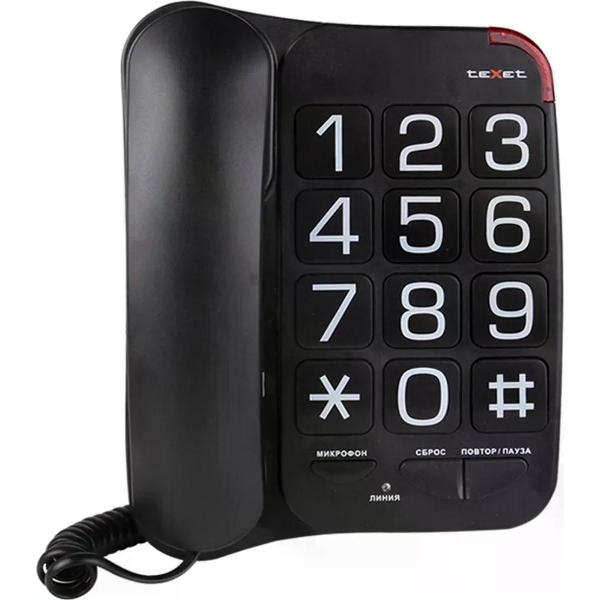 фото Телефон проводной tx-201 black texet