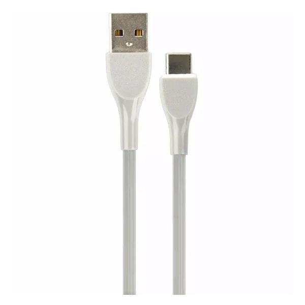 фото Кабель ultra soft usb-a/usb-c, силикон, 2.4a, 1 м, серый (ld_b4576) perfeo