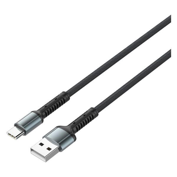 фото Кабель ls64 usb type-c, медь 120 жил, 2.4a, 2 м, серый (u4711) ldnio