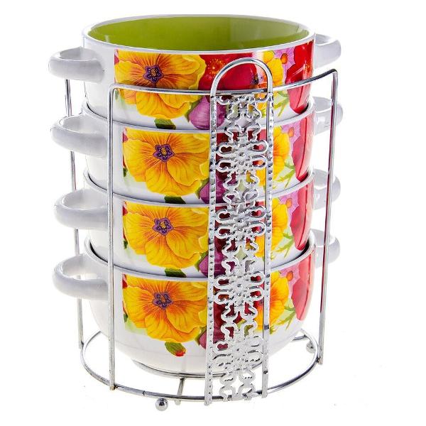 фото Набор супниц на подставке, 540 мл, 5 предметов (27585) loraine