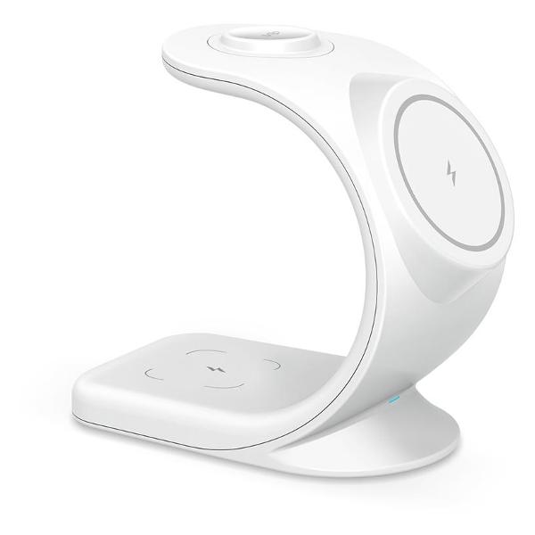 фото Беспроводное зарядное устройство powerstand 3 in 1 white (1091004) vlp