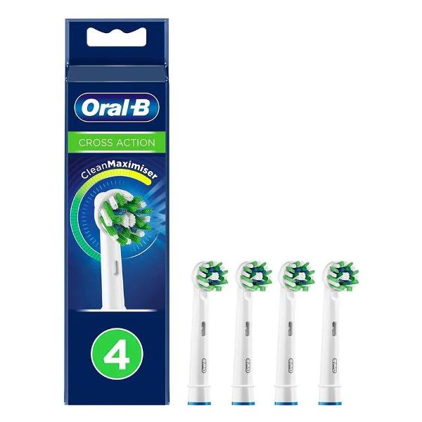 фото Насадки для электрической зубной щетки cross action, 4 шт (eb50-4) oral-b