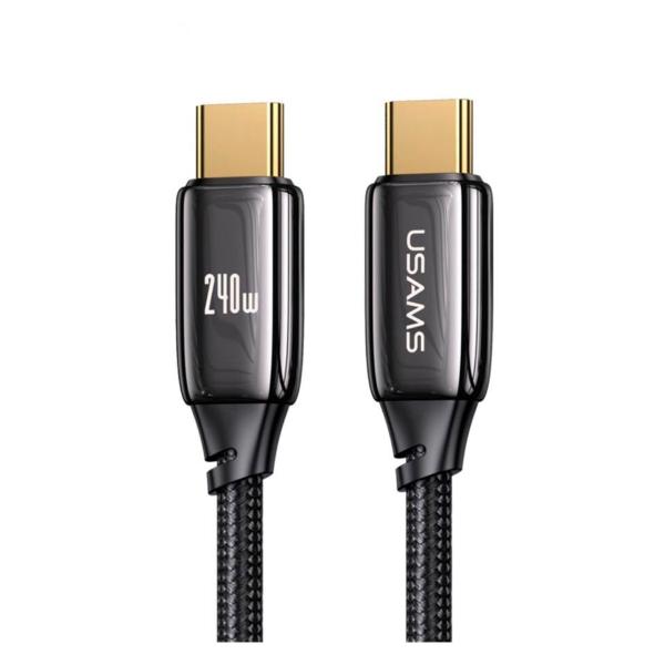 фото Кабель us-sj581 u82 usb type-c 240w pd3.1 zinc alloy, 2 м, черный (ут000034767) usams