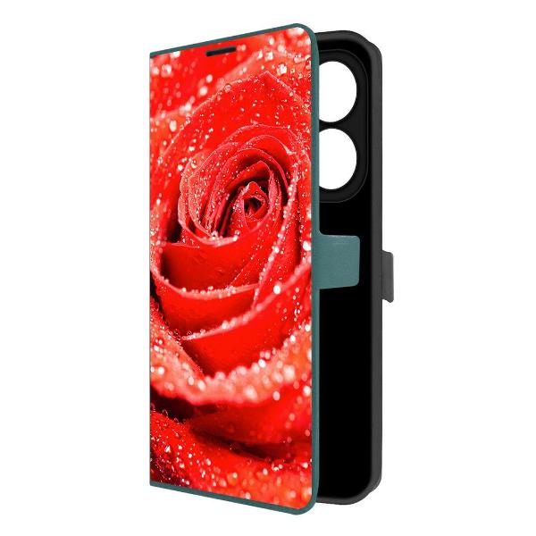 фото Чехол eco book для infinix smart 8 / smart 8 plus / smart 8 pro "роза", черный (526227) krutoff