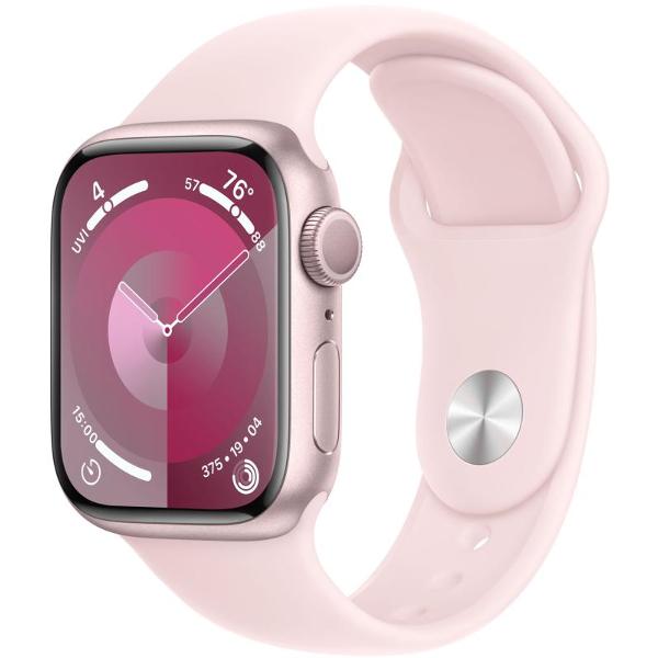 фото Смарт-часы watch series 9 45mm pink aluminium case with pink sport band (mr9g3) apple