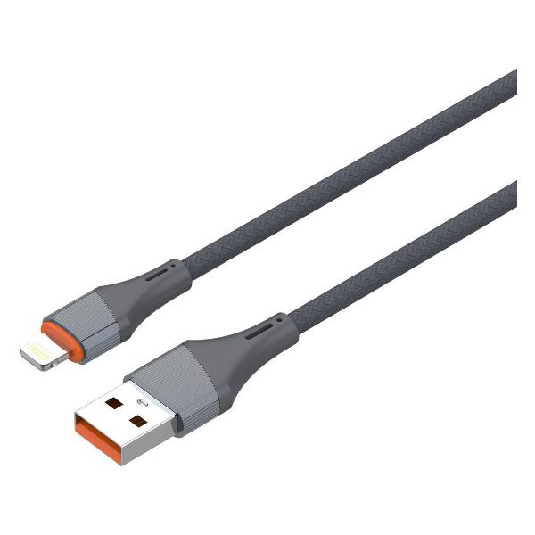 фото Кабель usb/lightning, 1 м, серый (ls631) ldnio