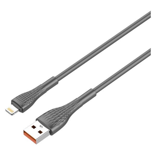 фото Кабель usb/lightning, 2 м, серый (ls672) ldnio