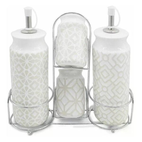 фото Набор для специй pattern, керамика, 5 предметов (mr-20033-04s) maestro