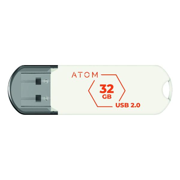 фото Usb-флешка 32gb usb 2.0 (ausb2h2w/32gb) atom