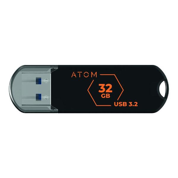 фото Usb-флешка 32gb usb 3.1 (ausb3h2bk/32gb) atom