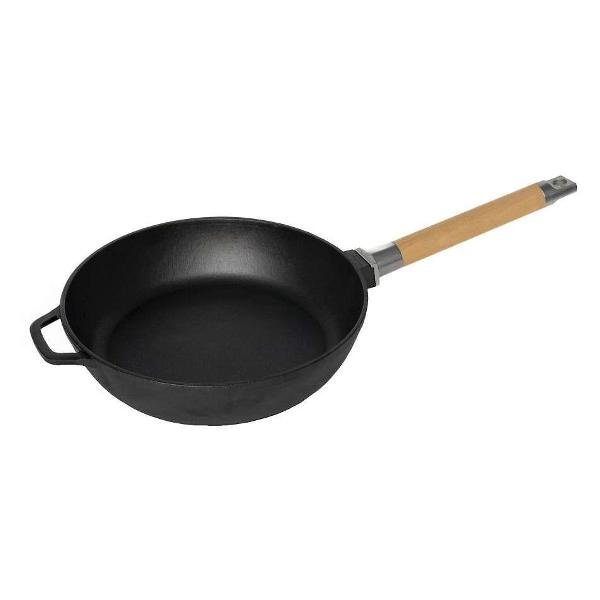 фото Сковорода чугунная, со съемной ручкой, 24 см (0324) гардарика