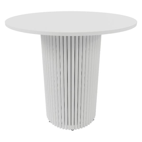 фото Обеденный стол trubis wood l, с трубчатым подстольем, 80х80х75 см, белый (ggt-03-3-3-l-80) genglass