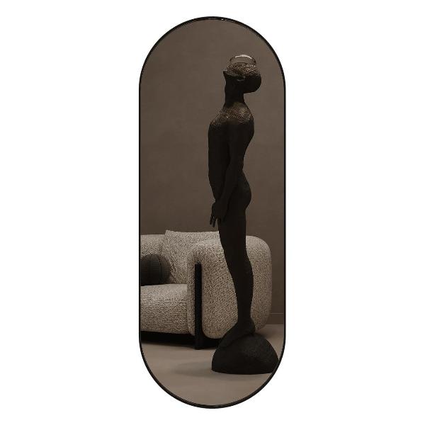 фото Зеркало nolvis m, рама 4х40 мм, 136х51х4 см black (ggm-16-2-2) genglass