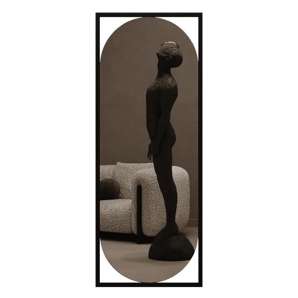 фото Зеркало kvaden m, рама 20х20 мм, 139х54х2 см black (ggm-17-2-1) genglass