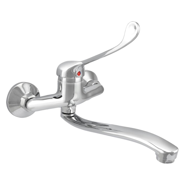 фото Смеситель для кухни standard, настенный, с хирургической ручкой, хром (0402.976) istok life