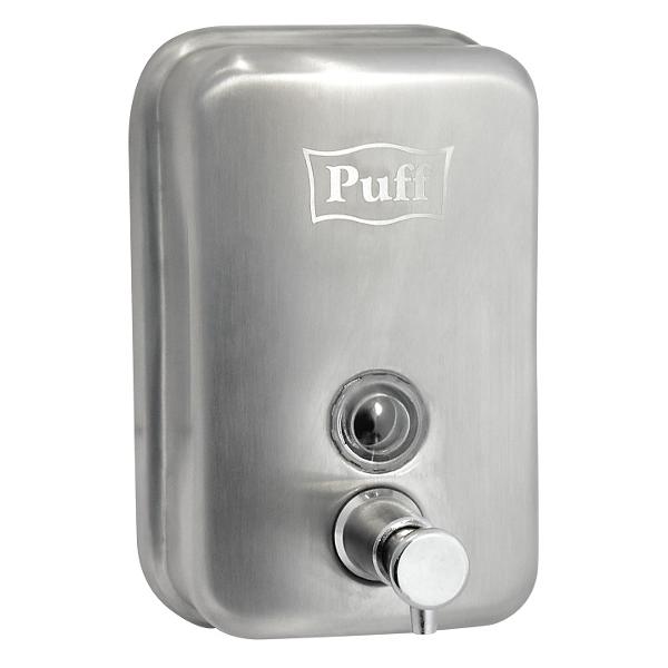 фото Дозатор для жидкого мыла 8605m, 500 мл, 17х12х12 см, хром матовый (1402.095) puff