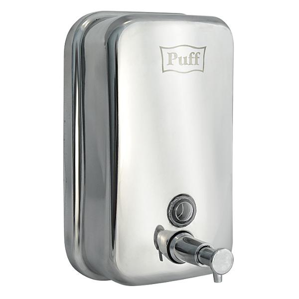 фото Диспенсер для жидкого мыла 8608, 800 мл, 19х12х12 см, глянцевый, хром (1402.099) puff