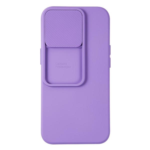 фото Чехол soft case with camera slider для iphone 13 pro, фиолетовый (ут000027799) unbroke