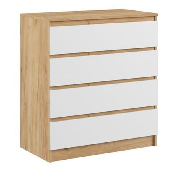 фото Комод "мадера", 100х80х42 см, дуб крафт золотой/белый (9116009) клик мебель