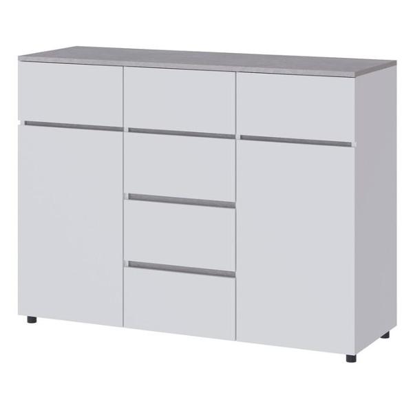 фото Комод 86,6х120х42,2 см, бетон белый (9613029) нет бренда