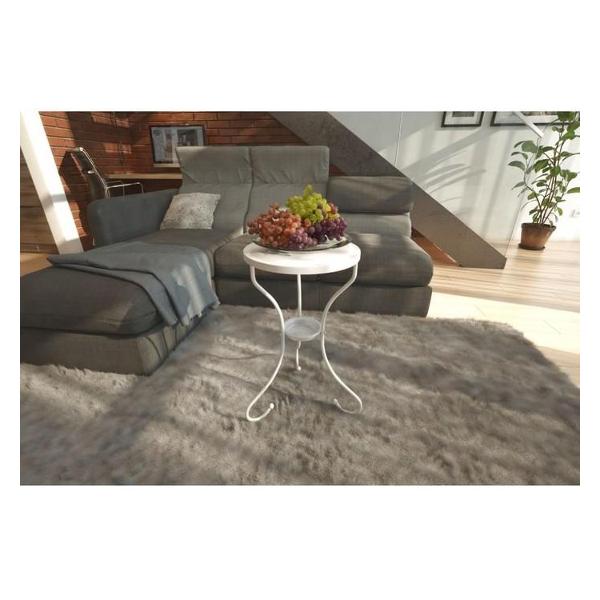 фото Журнальный столик 60х47х41 см, белый муар (7293485) sheffilton