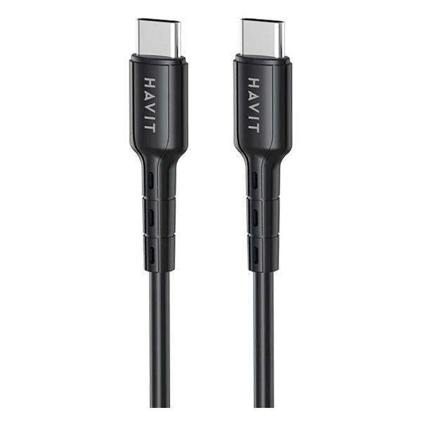 фото Кабель usb type-c, 3a, 1 м, черный (cb6235) havit