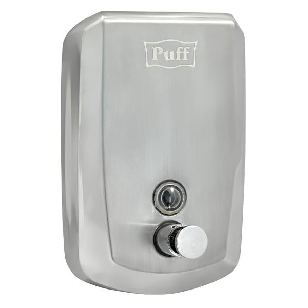 фото Диспенсер для жидкого мыла 8715, 1 л, 21х14х11 см, с ключом, хром (1402.139) puff