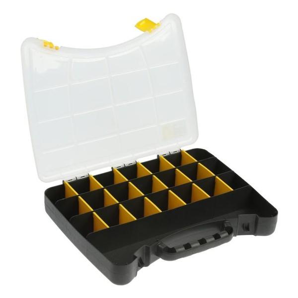 фото Ящик-органайзер с замком, переставные перегородки, 40х30х6 см (4428798) тундра