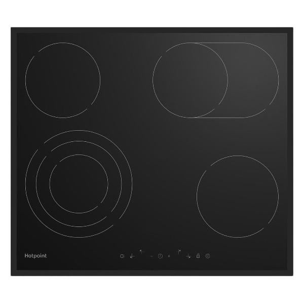 фото Электрическая варочная панель hr 6t7 ba s black hotpoint