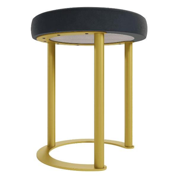 фото Пуф horsix pouf, 38х38х45 см, золотистый с черным сиденьем (ggs-01-1-2) genglass